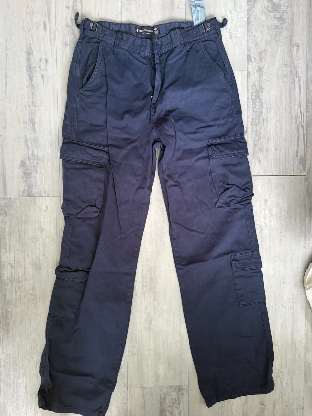 stradivarius women's Navy Cargo Pants with Utility Pockets